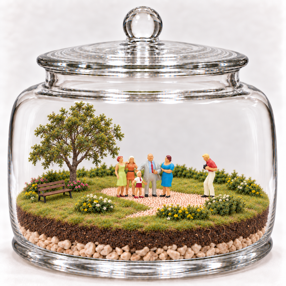 Jouw familiefoto als miniatuurwereld